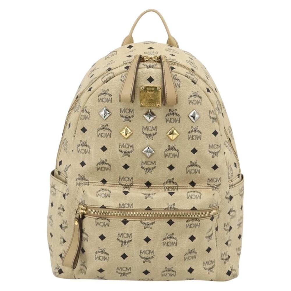 MCM Visetos Logogram Backpack Beige